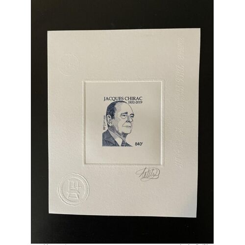 Nouvelle-Caledonie 2020 Yt ? Epreuve D'artiste Proof Jacques Chirac President 1932 - 2019 Bleu Blue