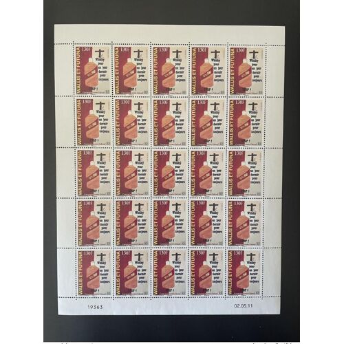 Wallis Et Futuna 2011 Yt N°752 Contre L'alcool Against Alcohol Alkohol Planche Feuille Entiere Full Sheet Bogen Mnh**