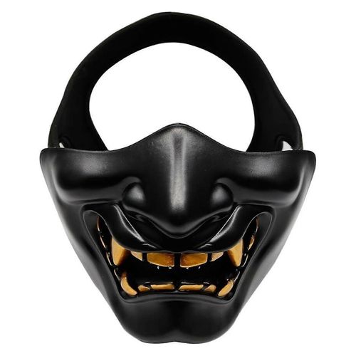 Masque D'airsoft, Masque De Paintball, Masque Tactique, Demi-Masque, Masque De Diable Noir Pour Halloween, Chasse, Snowboard, Moto, Mascarade, Cosplay
