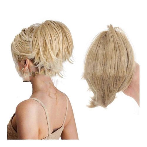 Chignon Volumineux Et Resistant A La Chaleur Pour Femme, Accessoire De Coiffure (Jaune Dore) Ref. : 3243