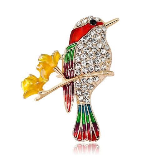 Broche Oiseau Mouche En Strass Pour Femme, Style Corset, Bijoux En Tissu, Cadeau