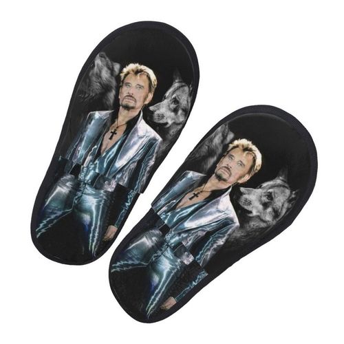 Pantoufles Johnny Hallyday - Collector Taille L 40-45 Livraison Offerte - 24 Modèles Disponibles