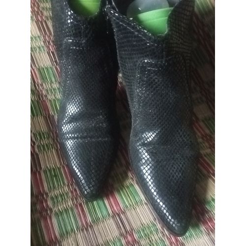 Bottines En Cuir Style Santiags Taille 37/37,5