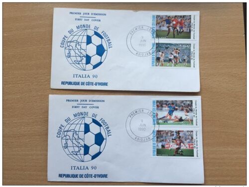 Cote D'ivoire Ivory Coast Elfenbeinkuste 1990 Fdc Fifa World Cup Coupe Monde Wm Fußball Football Soccer Mi. 1014-1017