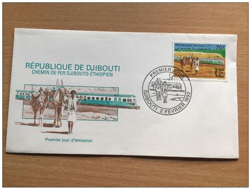 Djibouti Dschibuti 1992 Fdc Chemin De Fer Addid-Abeba Ethiopie Train Eisenbahn Zug Railways Mi. 565