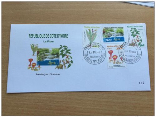 Cote D'ivoire Ivory Coast Elfenbeinkuste 2013 Fdc Flora Flora Fauna Faune Turtle Tortue Schildkrote Champignon Mushroom