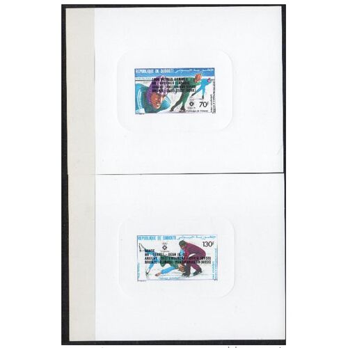 Djibouti Dschibuti 1984 Epreuve De Luxe Proof Mi. 397-398 Jeux Olympiques D'hiver Winter Olympic Games Olympa Sarajevo
