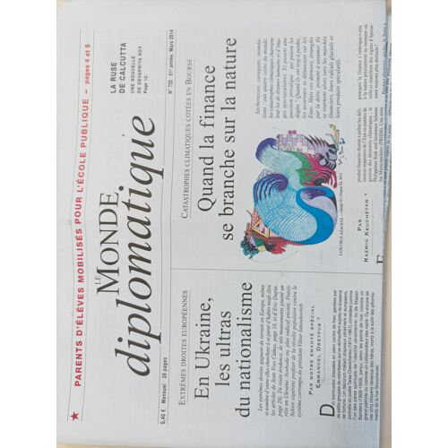 Revue " Le Monde Diplomatique" Numéro 720 De Mars 2014