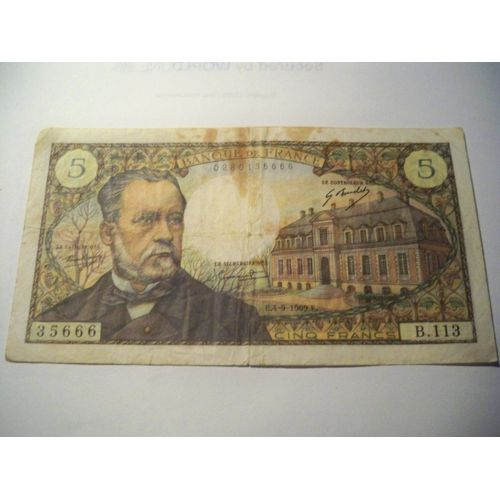 Sam222 Billet De 5 Francs Pasteur De 1969