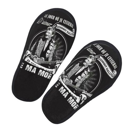 Pantoufles Johnny Hallyday - Collector Taille M 36-40 Livraison Offerte - 24 Modèles Disponibles