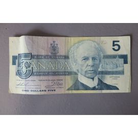 Billet 5 Dollars Canada 1986