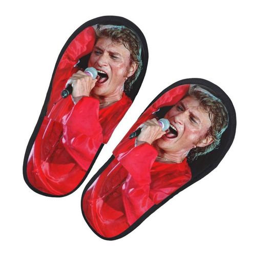 Pantoufles Johnny Hallyday - Collector Taille L 40-45 Livraison Offerte - 24 Modèles Disponibles