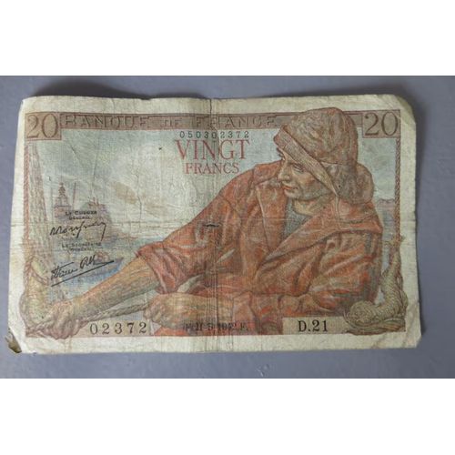 Billet 20 Francs Pécheur 12/2/1942