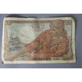 Billet 20 Francs Pécheur 21/5/1942