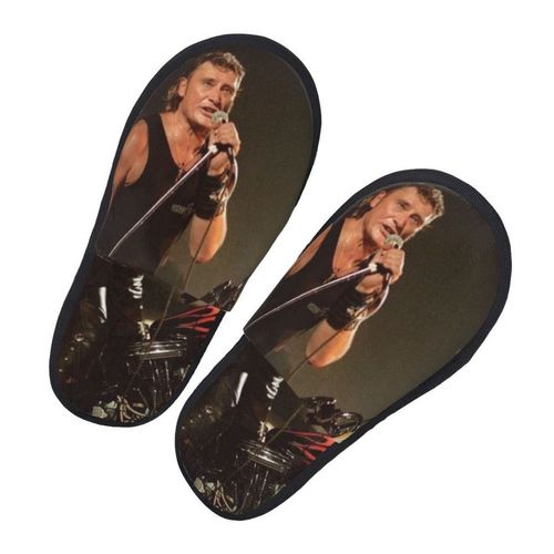 Pantoufles Johnny Hallyday - Collector Taille L 40-45 Livraison Offerte - 24 Modèles Disponibles