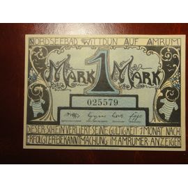 Wittdun Auf Amrum, Nordseebad, Allemagne, 1 Mark, 1920
