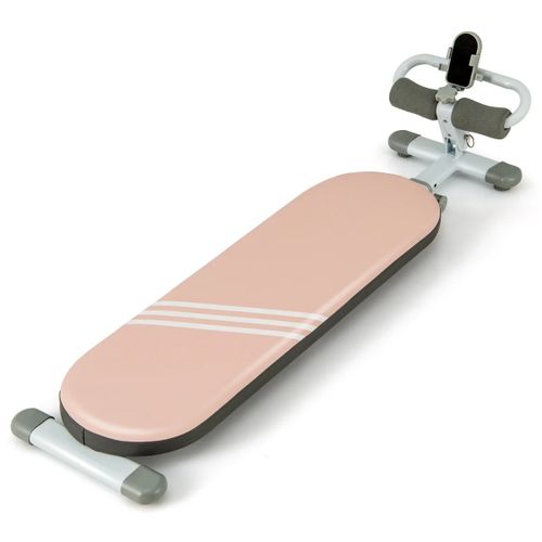 Banc De Musculation Pliable 120-137 X 34 X 34 Cm 3 Angles Réglables Confortable Et Pratique En Cuir Pvc Rose Helloshop26 20_0010565