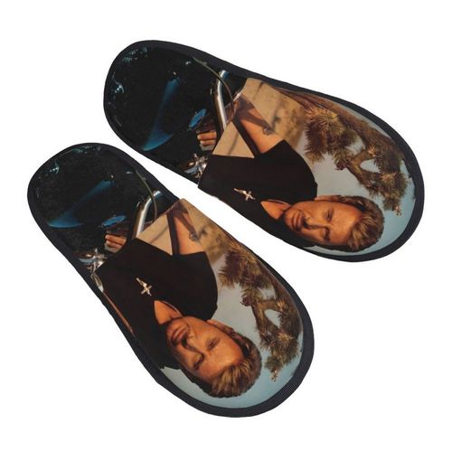 Pantoufles Johnny Hallyday - Collector Taille M 36-40 Livraison Offerte - 24 Modèles Disponibles