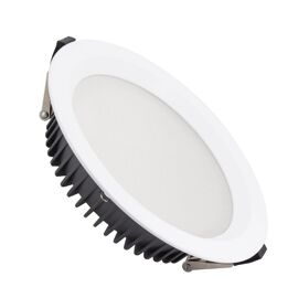Downlight Led 60w Rond Aero 130 Lm/W Microprismatique Coupe Ø 200 Mm 3000k Blanc Chaud