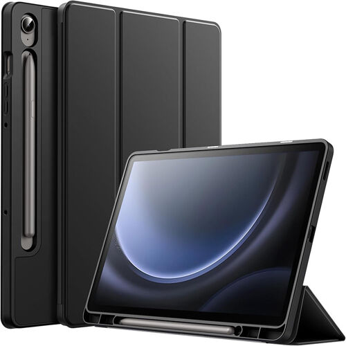 Etui de protection pour Samsung tab s9 / s9 Fe 11 pouces - support à trois volumes + support pour stylet s pen protection complète noir,Samsung tab s9 / s9fe 11 pouces
