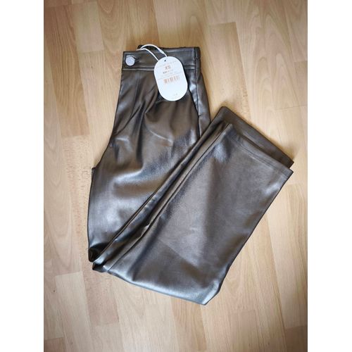 Pantalon Simili Cuir Bronze Oraije