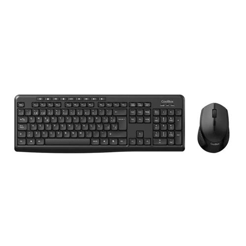 Ensemble clavier et souris sans fil - CoolBox - 2,4 GHz - Clavier espagnol - 105 touches - Souris ambidextre