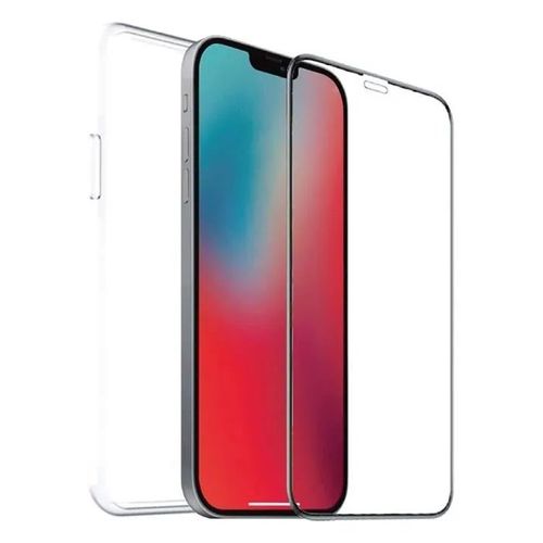 Pack Muvit For Change MCPAK0040 Funda Cristal Soft + Protector Vidrio Templado para iPhone 12- 12 Pro- Transparente