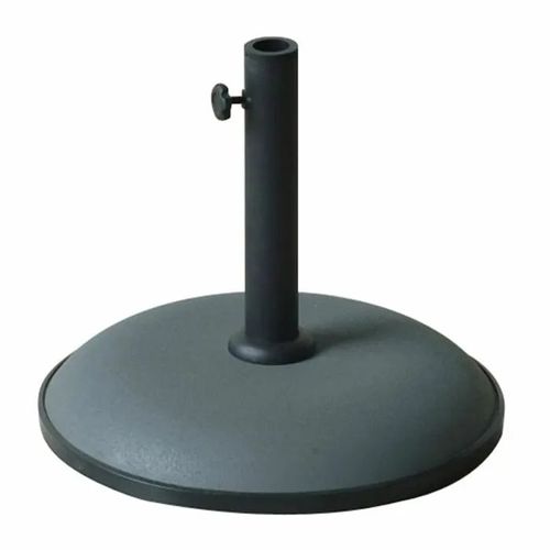 Base De Parasol Ronde En Ciment - Marbueno Summer - 41,5x35 Cm - 15 Kg - Gris - Compatible Ø30/35/38 Mm