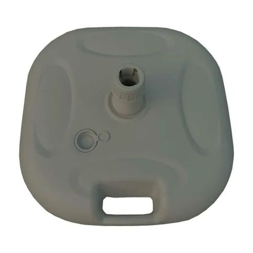 Base De Parasol En Plastique - Marbueno Summer - 45x45x14 Cm - 20 L - Blanc - Compatible Ø22/25/28/32 Mm