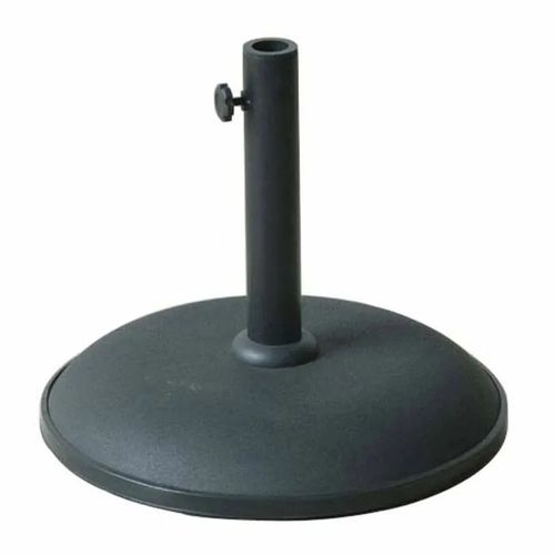 Base De Parasol Ronde En Ciment - Marbueno Summer - 41,5x35 Cm - 15 Kg - Noir - Compatible Ø30/35/38 Mm