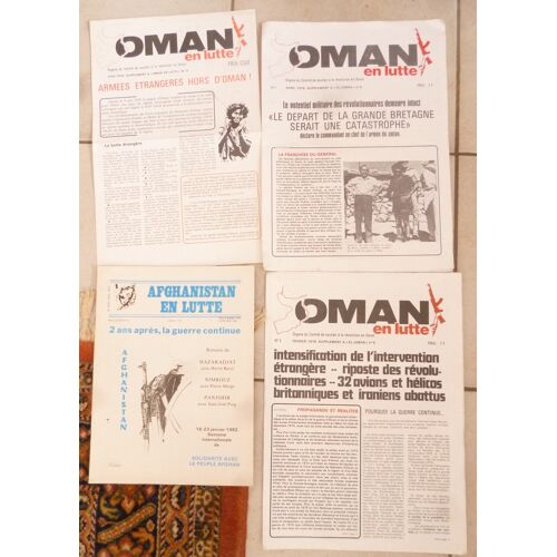 Lot De Brochures Gauchistes Années 70/80, Oman Et Afghanistan.