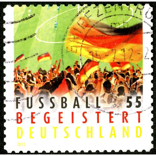 Timbre Oblitéré Deutschland, Fussball Begeistert, 2012, 55