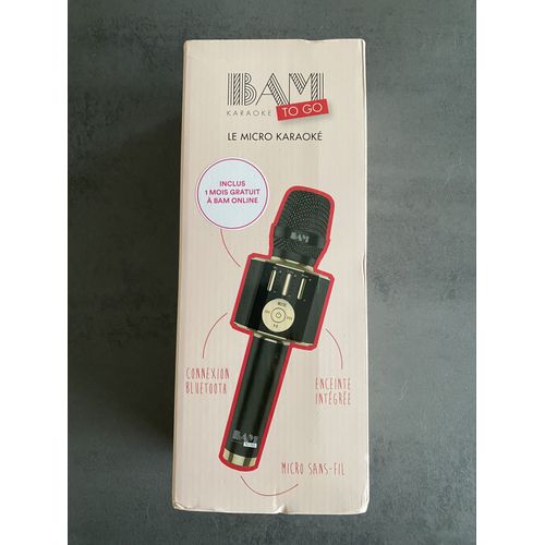 Micro karaoké Bam To Go noir et or