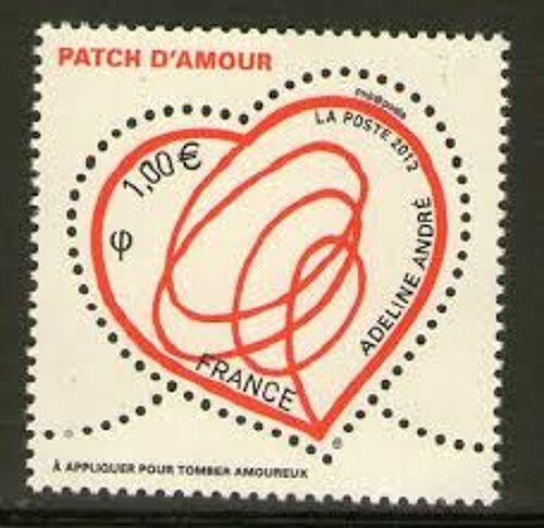 Saint Valentin : "Patch D'Amour" D'Adeline André Année 2012 N° 4632 Yvert Et Tellier Luxe
