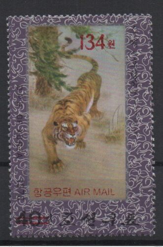 North Korea Coree Du Nord 2006 Mi. 5111 Surcharge Rouge Red Overprint Faune Fauna Feline Felin Tiger Tigre Mnh** Rare