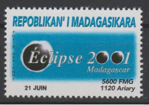 Madagascar Madagaskar 2001 Mi. 2579 Eclipse Totale Sonnenfinsternis Mnh