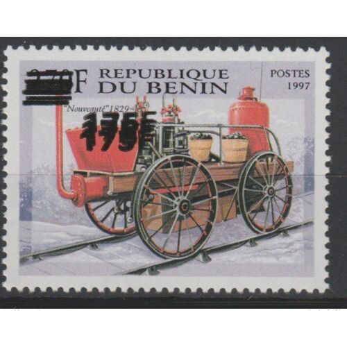 Benin 2005 Mi. 1382 Nouveaute 1929 Locomotive Lokomotive Train Railways Eisenbahn Double Surcharge Overprint Mnh**