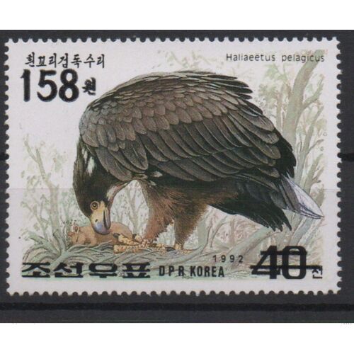 North Korea Coree Du Nord 2006 Mi. 5120 Overprint Faune Fauna Bird Of Prey Oiseaux Vogel Aigle Rapace Greifvogel Mnh**