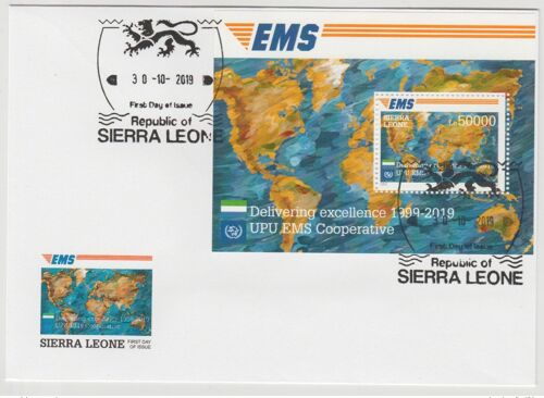 Sierra Leone 2019 Mi. ? Fdc Souvenir Sheet Joint Issue 20e Anniversaire Ems 20 Years Emission Commune E.M.S. Upu