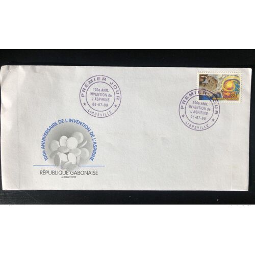 Gabon Gabun 1999 Mi. 1471 Fdc 100eme Anniversaire Invention De L'aspirine Medecine Aspirin Rare!
