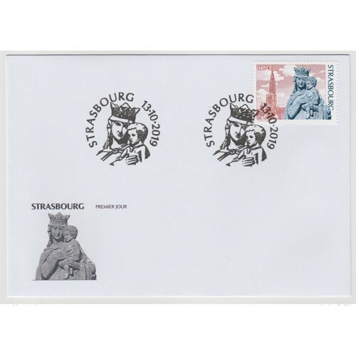 France 2019 - Fdc Premier Jour Vignette 0 € " Strasbourg " Cathedrale Munster Cathedral Religion Matej Gabris