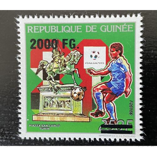 Guinee Guinea 2009 Mi. 6733 Surcharge Overprint Football Fußball Fifa World Cup Italia Italy 1990 Coupe Du Monde Wm