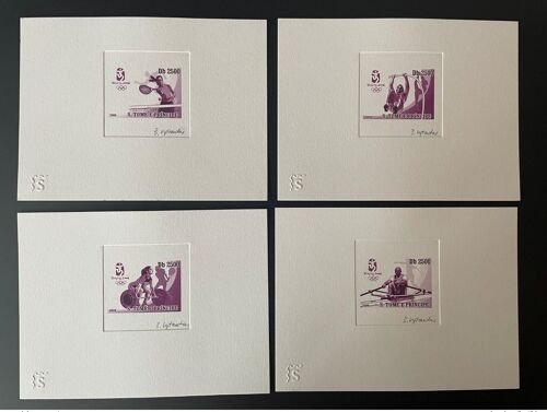 Sao Tome 2008 Epreuve D'artiste Artist Proof Mi. 3412 - 3415 Olympic Games Beijing Pekin Jeux Olympiques Olympia Brown