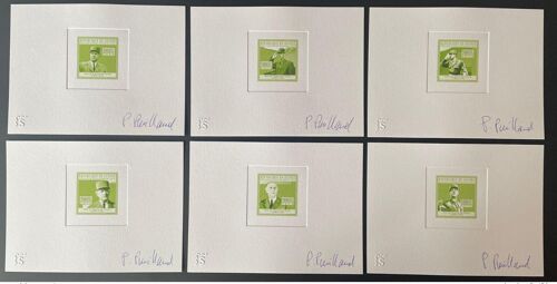 Guinee 2010 Epreuve D'artiste Artist Proof Mi. 5056-5061 General Charles De Gaulle France Green Vert