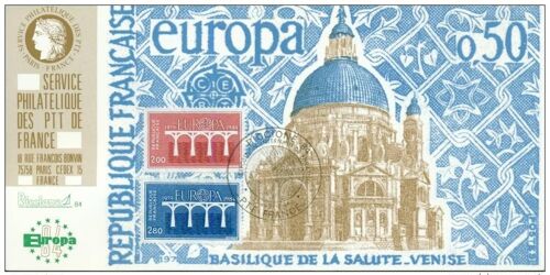 005 Carte Officielle Exposition Internationale Exhibition Riccione 1984 Fdc France Europa Cept Church Eglise Kirche