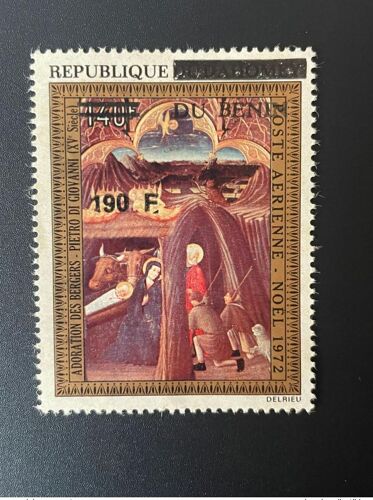 Benin 1992 Mi. 521 Surcharge Overprint Adoration Bergers Pietro Di Giovanni Tableau Art Noel 1972 Christmas Weihnachten