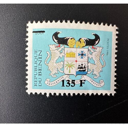 Benin 1997 / 2000 Mi. 1113 Armoiries Coat Of Arms Wappen Fraternite Justice Travail Surcharge Overprint Mnh**