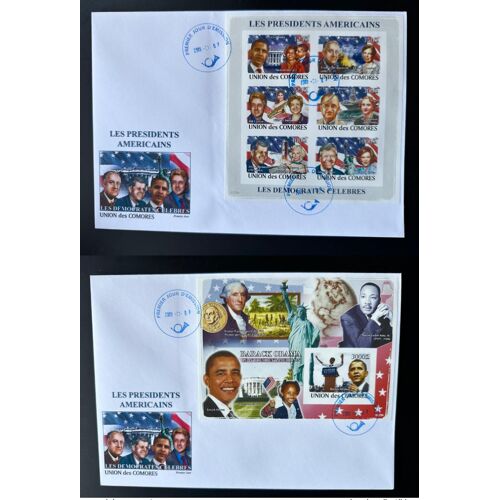 Comores Comoros Komoren 2008 Fdc Imperf Apollo 11 Fusee Rocket Space Espace Raumfahrt New York Mi. I-Vi Bl. I Unissued