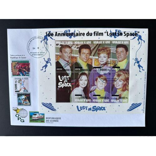 Guinee Guinea 2008 Mi. 6345 - 6351 Fdc Surcharge Overprint Lost In Space Espace Film Movie Raumfahrt
