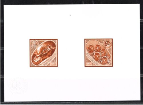 Comores 1975 Mi. 255 - 256 Epreuve D'artiste Collective Artist Proof Apollo Soyouz Ussr Usa Cccp Espace Space Raumfahrt
